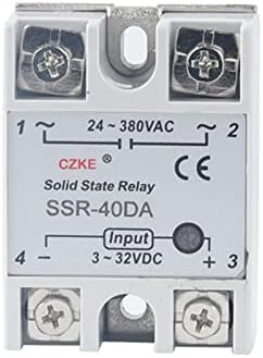 Mamz Solid State Relay SSR 10DA 25DA 40DA DC CONTROL AC бела школка Едно фаза без пластично покритие 3-32V влез DC 24-380V