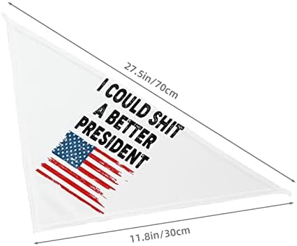 Би Можел Да Посерам Подобар Претседател Потресен Сад Американско Знаме Лето Миленичиња Бандани Куче Бандани Перат Куче Бандани Триаголник