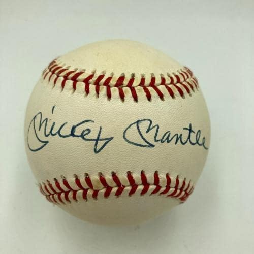 Мики Мантл потпиша американска лига Бејзбол ПСА ДНК оценета нане 9 - автограмирани бејзбол