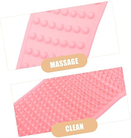 Healifty 2 парчиња Crubber Care Dead Scrubing Massager Долга подлога масажа за капење розова чистење туш чувствителен спа бања ексфолирачки појас
