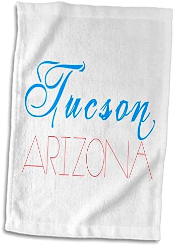 3drose Американски градови - Тусон Аризона, сина, црвена на бела - крпи