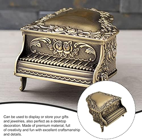 Контејнер за шминка Галпада Пијано кутија гроздобер пијано дизајн накит кутија фигура со колекционерски музички кутии подарок присутен за жени