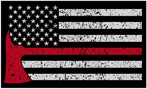 Американска Работничка Класа Налепница Знаме Премиум Винил Налепници Тенка Црвена Линија Знаме Налепници Американско Знаме