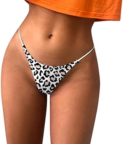 NiceOne леопард печати за печатење за жени секси низок пораст лента за истегнување на г.