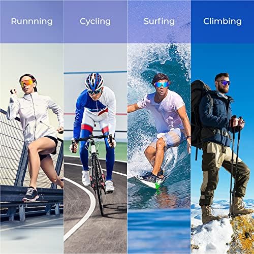 Мјнуоне Велосипедски Очила Поларизирани За Мажи Жени Ув Заштита Спортски Очила за сонце За Трчање Возење Голф Риболов