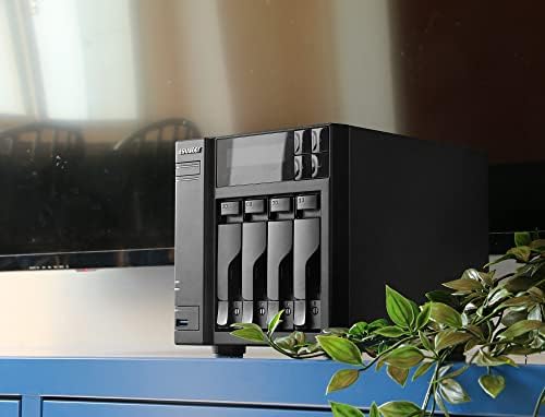 ASUSTOR LOCKERSTOR 4 GEN2 AS6704T - 4 BAY NAS, Quad -Core 2.0 GHz CPU, 4 M.2 NVME слотови, двојни 2,5 GBE, надградба на 10GBE,