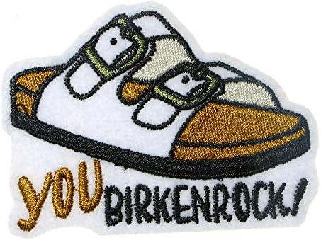 JPT - вие BirkenRock Sandals чевли везена апликација железо/шијте на закрпи значка симпатична лого -лепенка на елек јакна кошула капа од џан облека торба за облека
