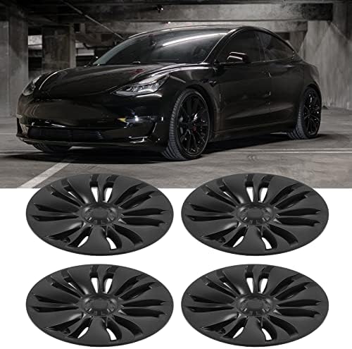 Покрив за центри за тркала, капаци на покривање на тркалото од 19 инчи за моделот Tesla Y 2020‑2022, сет од 4, капаци за замена