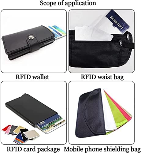 RFID EMF заштитува EMF заштитен фаладеј крпа анти -зрачење, изолација на ЕМИ, блокирање на WiFi и клеточен сигнал за завиткување