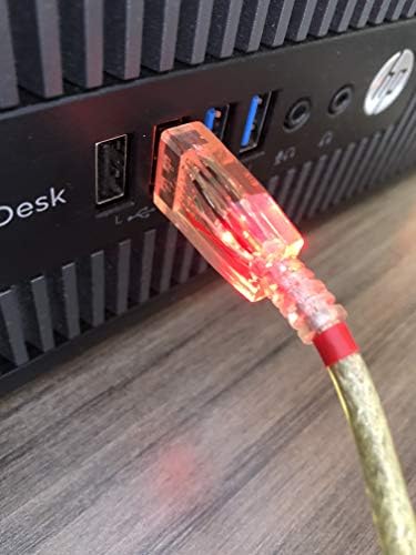 Dynex USB 2.0 Кабел за печатач - проucирен USB тип Б до кабел за печатач со црвен осветлен конектор