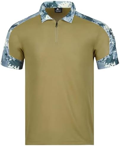 Цити тактички кошули за мажи воени голф кошули краток ракав со јаки армиски маица