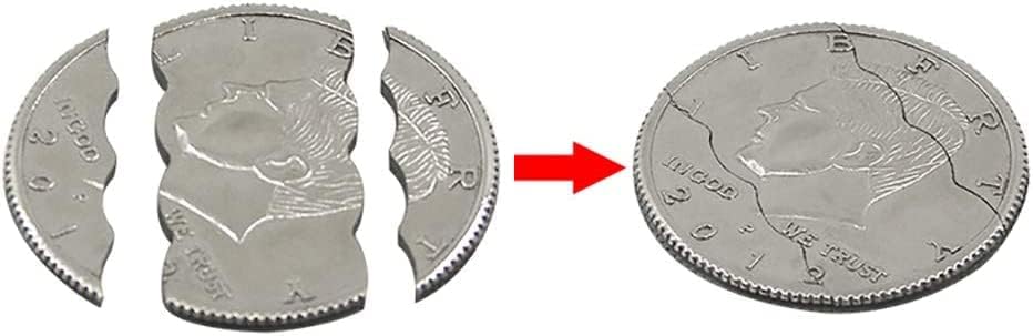 Три преклопни монети Морган монета верзија магични трикови монети преку шишиња Магии Затвори реквизити улични магични трик