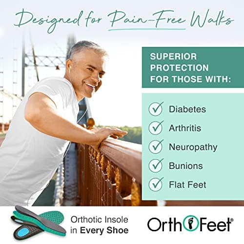 Ортофете иновативни плантарни чевли за фасцитис за мажи - идеални за олеснување на болката во потпетици. Терапевтски чевли за одење со