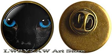 Црна мачка игла, брош за мачки, накит од црна мачка, готски пин, уметнички пин, подарок за пријателски накит за семејство Ноќта
