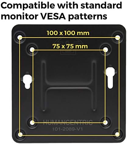 Комплет за монтирање на Humancentric VESA компатибилен со Intel Nuc | Заграда за адаптер VESA за прикачување на нук -компјутер