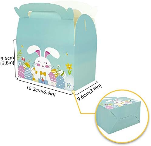 12 парчиња Велигденски Кутии За Лекување Среќен Велигденски Кутии За Подароци Јајца Од Зајаче Контејнери За Велигденска Корпа