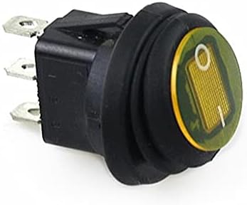Buday 1PCS KCD1 Тркалезен квадрат водоотпорен светлосен прекинувач за вклучување на 3pin за прекинувач за напојување на ламбата
