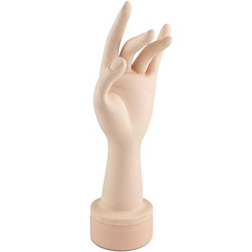 Волорија Вежбајте флексибилен приказ на рака на манекен со меки прсти и вежбајте ги раката на ноктите за маникир