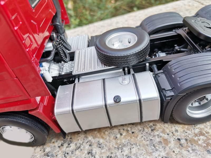 Shacman DeLong X5000 T-MVP тракторска вселенска кабина црвена 1/24 Diecast камион претходно изграден модел