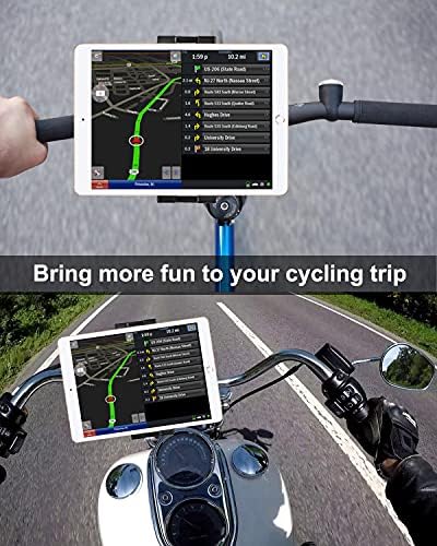 Фиши таблет Ipad Bike Mount Holder For 4,7-13 Телефон и iPad - Спин за велосипед за велосипед за вежбање велосипед, стационарен