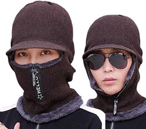 Унисекс зимска топла еластична еластична мека уво заштита плетена шамија за заштита на лицето капаче руно поставена капаче едно