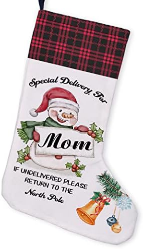 Гаикаак мама Бурлап Божиќно порибување, Северен Пол Специјална испорака за мама Божиќно порибување Снежен човек Божиќ што виси чорапи за