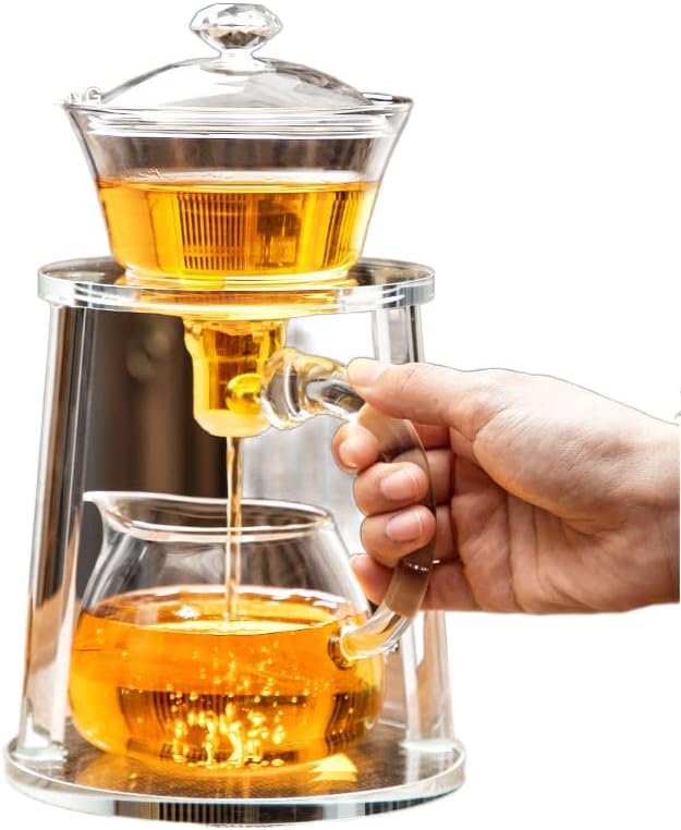 Стакло автоматски чај постави дома мрзлива магнетна индукција 玻璃 自动 茶 具 套装 家用 懒人 感 应