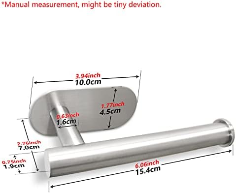 XJHOMA Не'рѓосувачки челик, држач за тоалетна хартија од никел, само лепило ткиво ролна штанд, монтиран без диспензерот за дупчење за организатор