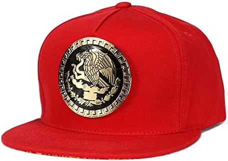 Мексико капа металик златно федерално лого Мексиканско орел Агуила Snapback Flat Bill Bell Baseball Cap