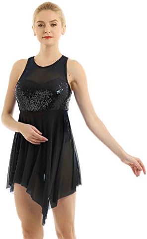 Vastwit женски лирски балет балет латински танц фустан чиста мрежна мрежа за леотарски фустан танцувачка облека