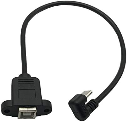 Mmnne 1 стапки Краток U Форма ТИП C USB C Машки ДО USB Тип Б 2.0 Печатач Женски Продолжен Панел Монтирање На Податоци И Кабел За Полнење