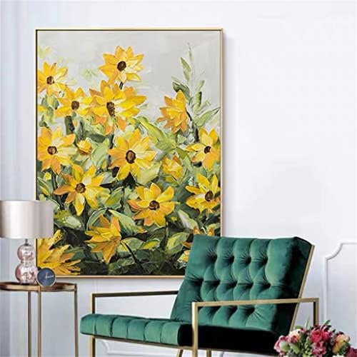 Houkai со голема големина рачно насликано златно масло платно цвеќе уметност деко сликање дневна соба wallид