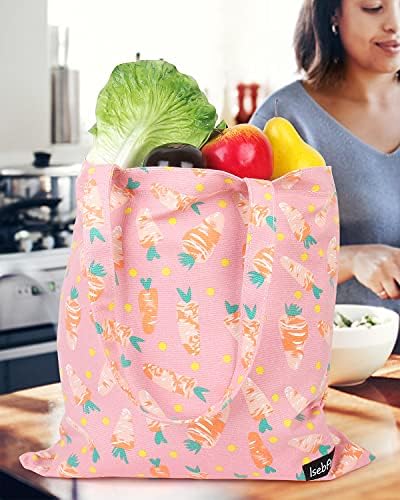 Торба за тота со платно со внатрешен џеб, еколошки торбички за намирници за намирници што може да се употреби