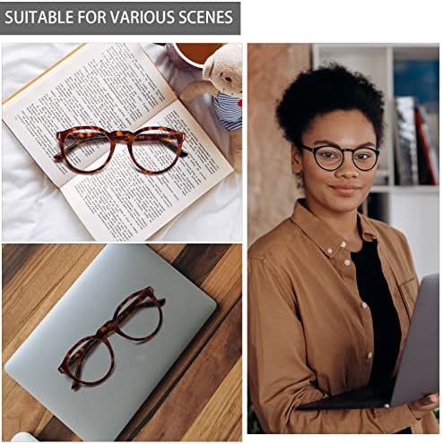 Кересен Очила За Читање 5 Пакувајте Мода Големи Тркалезни Читатели Квалитетни Пролетни Очила За Шарки За Читање