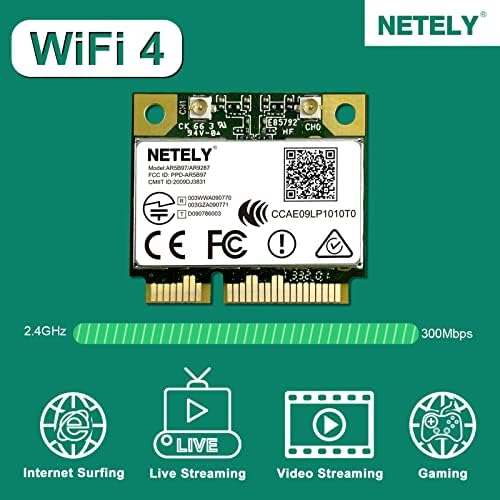 NEWETIS IEEE 802.11N MINI-PCIE интерфејс 300Mbps WiFi адаптер за лаптоп компјутери и индустриски уреди-мини-PCIE Wi-Fi-Qualcomm Atheros