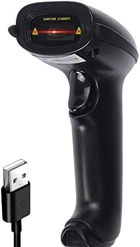 Рачен USB 2D скенер за баркод Wired, QR код скенер со USB кабел, прочитајте 1D, 2D, податоци, матрица, PDF417, Maxicode, скенирање