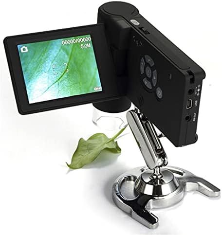 Digital Digital Microscope на Yasez 500x 3 '' LCD 5MP преклопна USB литиум батерија 8 LED алатки за камера за лупа на компјутер