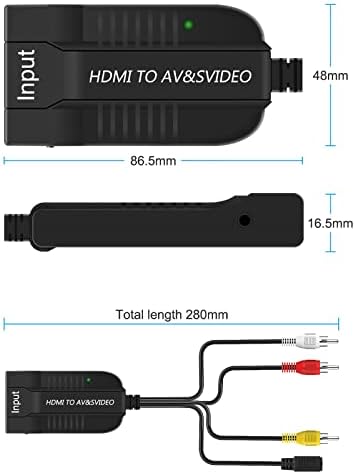HD 1080P HDMI На МАШКИ AV 3RCA S - Видео Композитни Видео Аудио Конвертор Адаптер Поддршка PAL/NTSC Со Микро Кабел