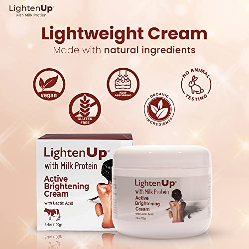 Lightenup, крем за млечна киселина | 3,4 fl Oz 100ml | Креми за осветлување на кожата, третман со хиперпигментација | Избледи