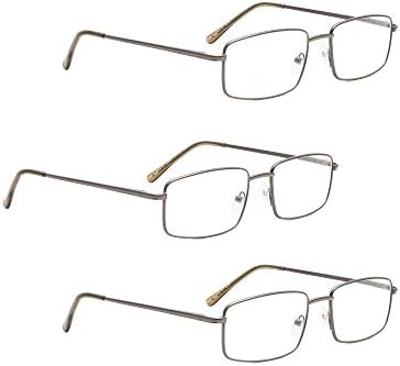 Лур 6 пакувања чисти очила за читање + 3 пакувања со метални очила за читање