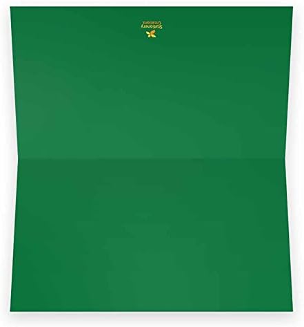 Leprechaun на зелено место картички - стил на шатор - 10 пакет - бел празен фронт со цврста граница во боја - Ден на Свети Патрикс