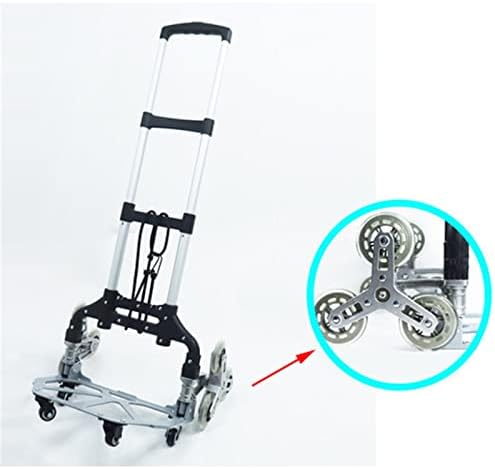 Amayyaxtc Поместена количка за количка повлечете карго преклопување намирници количка количка количка за рака за багаж курир приколка за