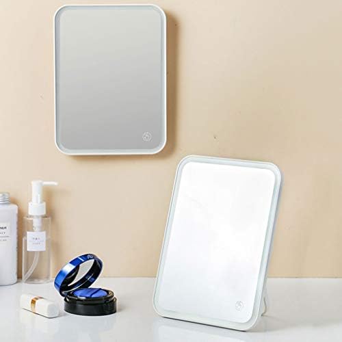 Sunesa Makeup Mirror Desktop Makeup Mirror може да го осветли десктопот за спална соба на LED огледало за шминка низ преносен
