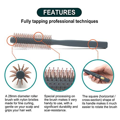 Професионална употреба на четка за салони за салони на вези за кратка коса и средна коса-D28 мм изработена во Јапонија