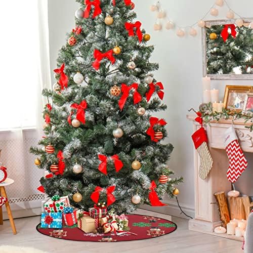 Купида Оревокршачи снегулки за новогодишни душеци за новогодишно дрво, водоотпорно здолниште на дрво, црвено схристоми Божиќно дрво