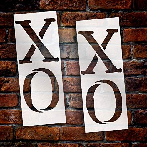 XO XO ВИСОК Трем Матрица Од StudioR12 | 2 Парче | Прегратки &засилувач; Бакнежи | DIY Голем Вертикален Домашен Декор За Денот На Вљубените