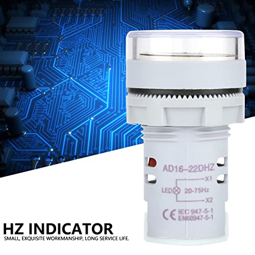 Сигнал за дигитален дисплеј на Mini Round LED 20-75Hz AC Hz Индикатор за фреквенција на мерач на мерач на мерач на мерач на мерач на мерач