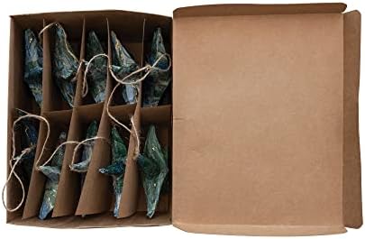 Креативна ко-оп 72 l Рачно изработена рециклирана хартија Маче-мермерна starвезда Крафт кутија, сина и мулти-боја гата, сина боја, сина