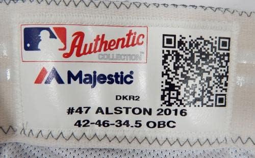 Arizona Diamondbacks Garvin Alston 47 игра користени сиви панталони 42-46-34.5 705-Игра користени панталони MLB