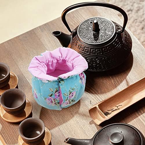 Чај од doitool пријатна за чајник гроздобер цветни чајници за чај, чувајте топол сад за чај, изолирана капаче за котел за кујна за кујнски декор